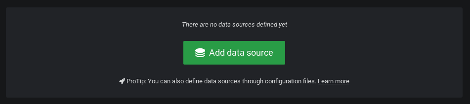 Bouton "Ajouter une source de données" à Grafana